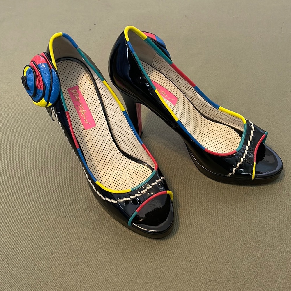 GORGEOUS BETSEY JOHNSON. Vero Cuoio Open toe. High heels womens shoes size 7” - Picture 5 of 15